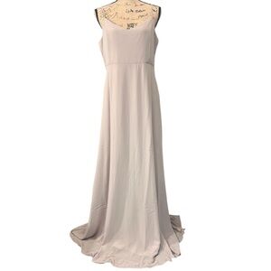 Show Me Your Mumu Faith Maxi Dress Champagne Luxe Satin. Size X-Large EC